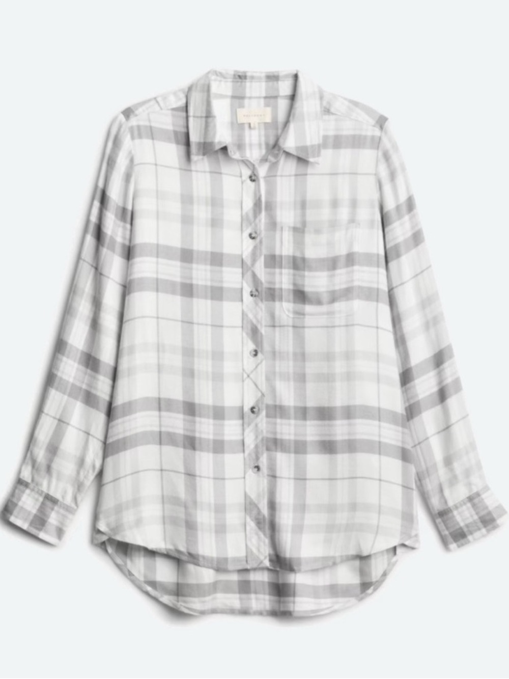 Melloday Amarah Women’s Grey Plaid Shirt | Size XXL | NWT